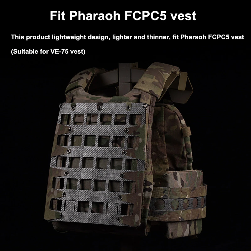 Plate Carrier Back Panel MOLLE Zipper Kit for FERRO Style FCPC V5 Airsoft Hunting Vest Lightweight Holder Expand Gear