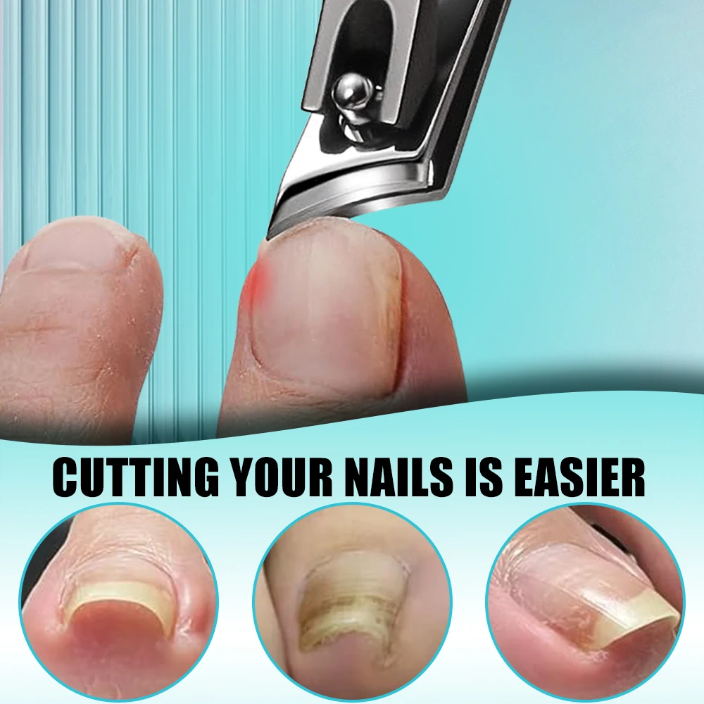 1 قطعة مقص أظافر نام مائل منحني شفرة أظافر كليبرز للأظافر السميكة الفولاذ المقاوم للصدأ المهنية أظافر المقص