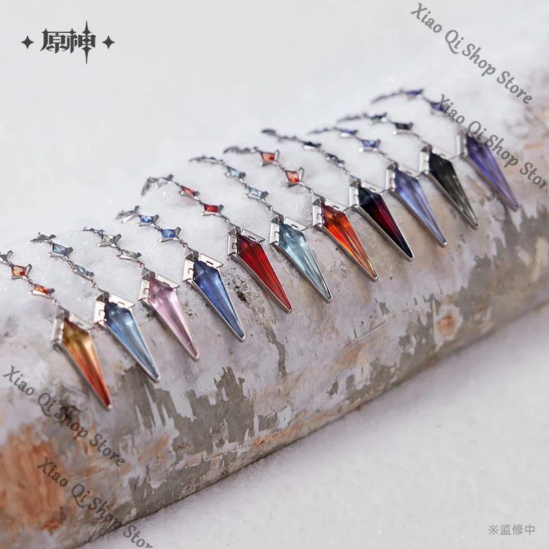 offizielles echtes Genshin Impact Game Ambitus Frost Scar and Power Flame Series Broschenset mit hohem Erscheinungsbild zum Geburtstag