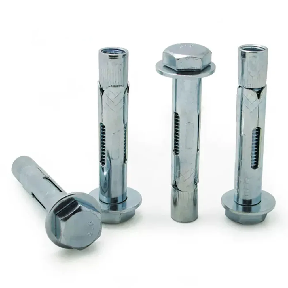 1/2/3pcs M6.5 M8 M10 M12 M16 For Bracket Connecting Fastener Expansion Screws Shield Anchor With Hex Bolts Carbon Steel Cone Nut