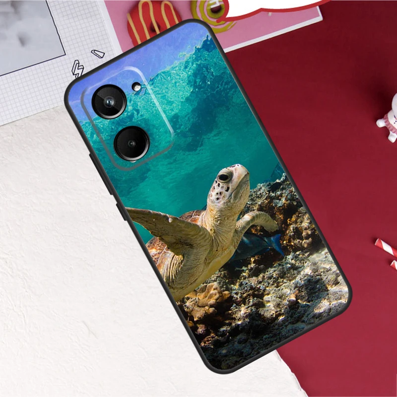 Leuke Cartoon Turtles Case Voor Realme 10 8 9 Pro Plus Gt Neo 5 2T 3T Master C11 c25 C30 C31 C35 C21Y C25Y Cover