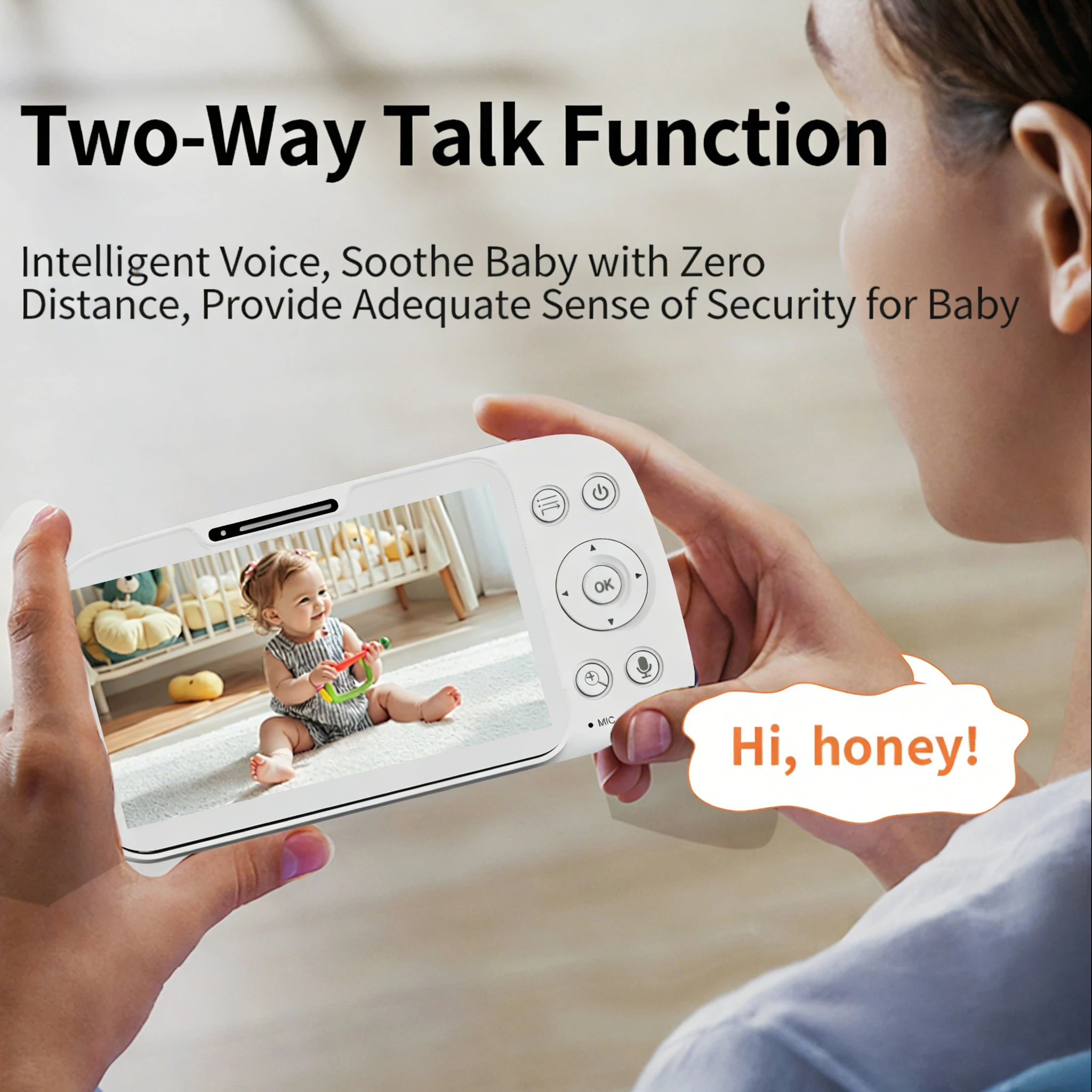 5 Inch HD Screen Baby Monitor  - Zoom Audio Music review and price