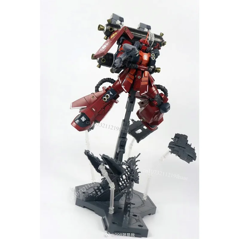 Leeen modelo psico zaku mg 1/100 batalha danos versão MS-06R montagem modelo kit ação fiugres plástico robô modelo brinquedo presentes