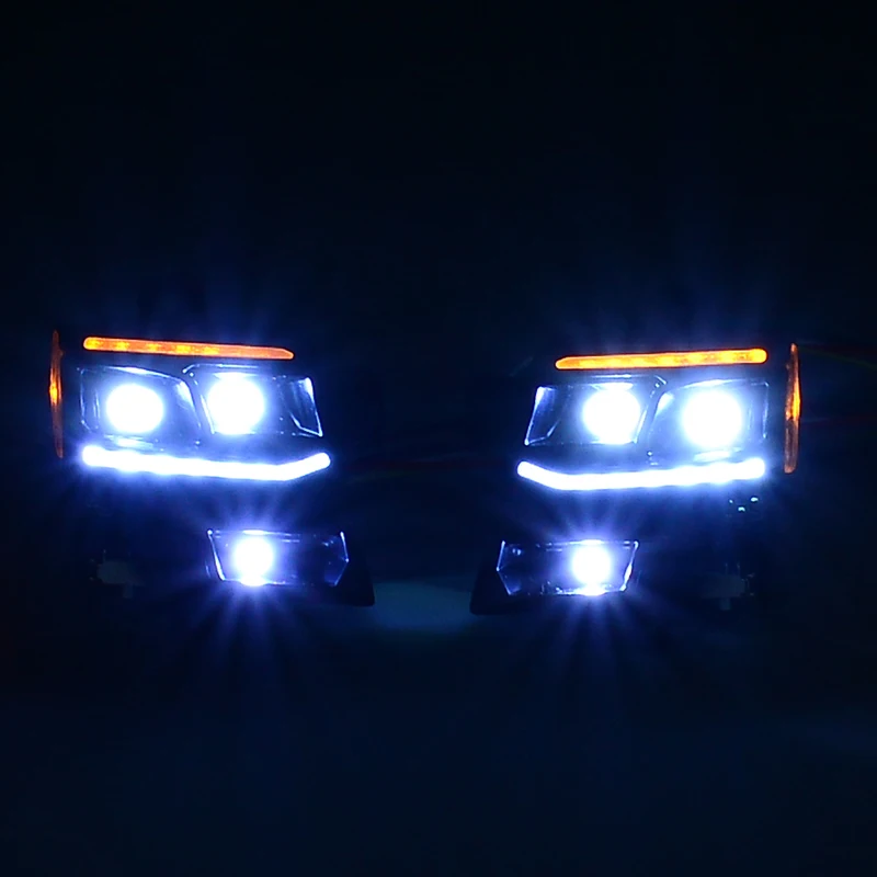 1:14e schaal 770S koplamp en achterlicht dubbele flitsmodus sequentiële richtingaanwijzers voor Tamiya RC vrachtwagen SCANIA 770S 56368 56371 auto