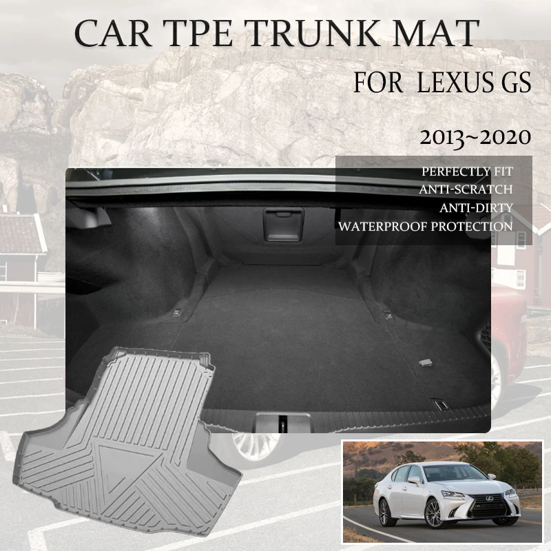 Car Rear Trunk Mats For Lexus GS F L10 250 300h 350 2013~2020 Waterproof Boot Covers Carpets Trunk Storage Pads Auto Accessories