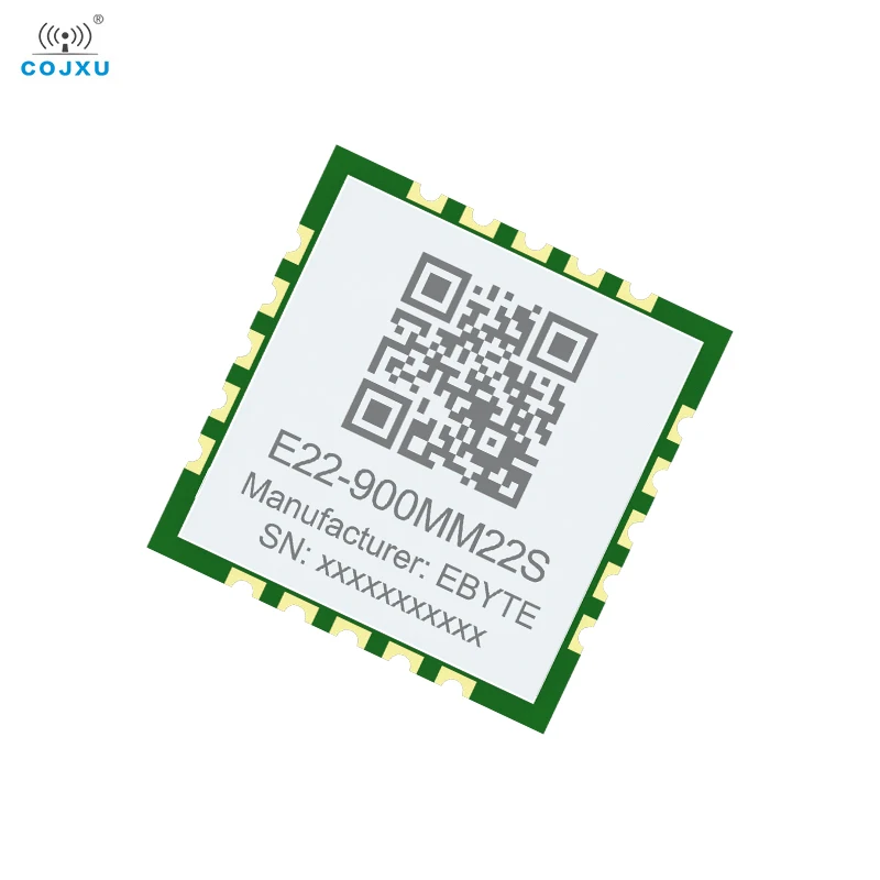 SX1262 LoRa-Modul 868/915 MHz COJXU E22-900MM22S IPEX/Stempelloch 21,5 dBm 7 km SMD ultrakleines RF-Transceiver-Modul