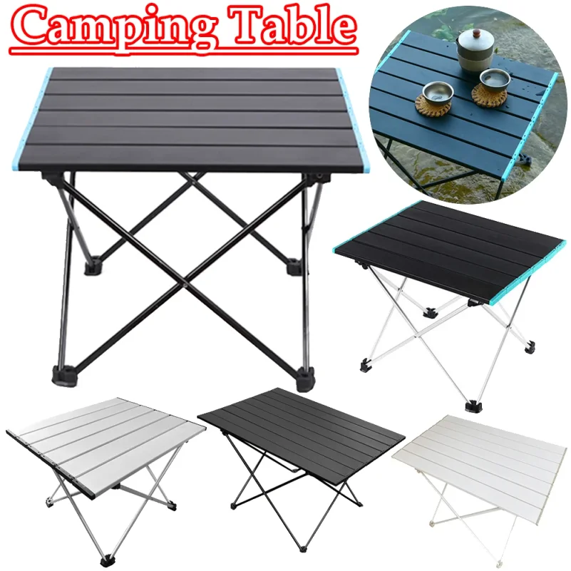 Folding Table Aluminum Alloy Portable Camp Table with Carry Bag Outdoor Table for Beach Outdoor Hiking Picnics BBQ Cooking