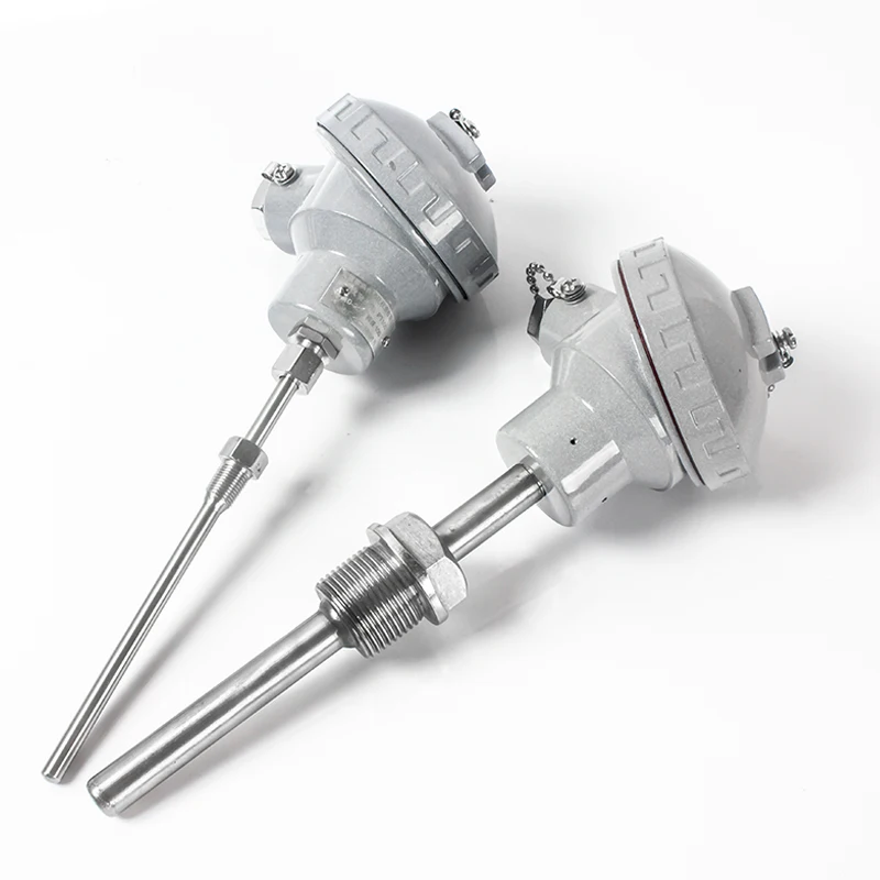 Armored Temperature Sensor PT100 Type 100C 200C 400C 600C Temperature Transmitter 4-20mA G1/4 Thread Temperature Transducer