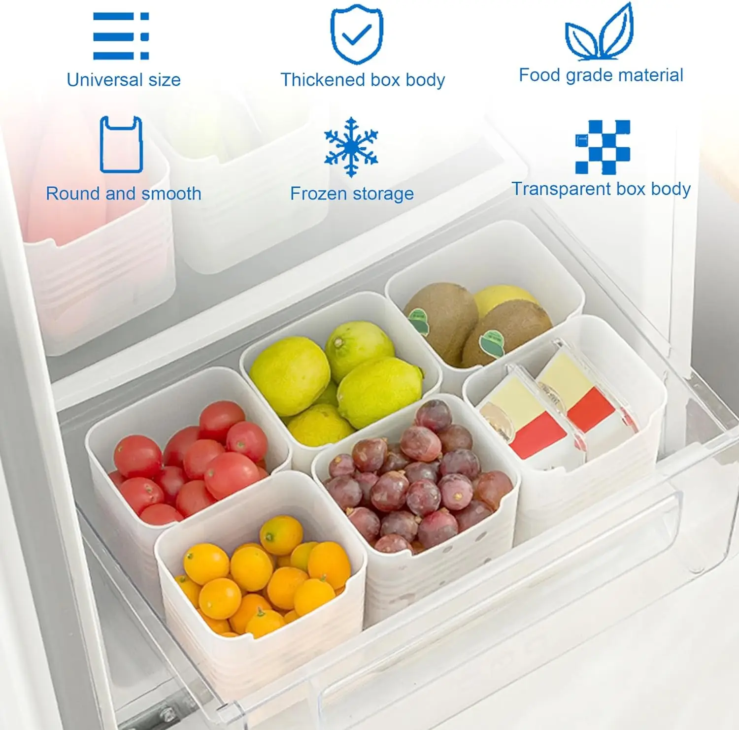 Fridge Door Storage Box Food Fresh Refrigerator Organizer Bin Food Container Kitchen Fruit Spice Vegetable Box Shelf Basket