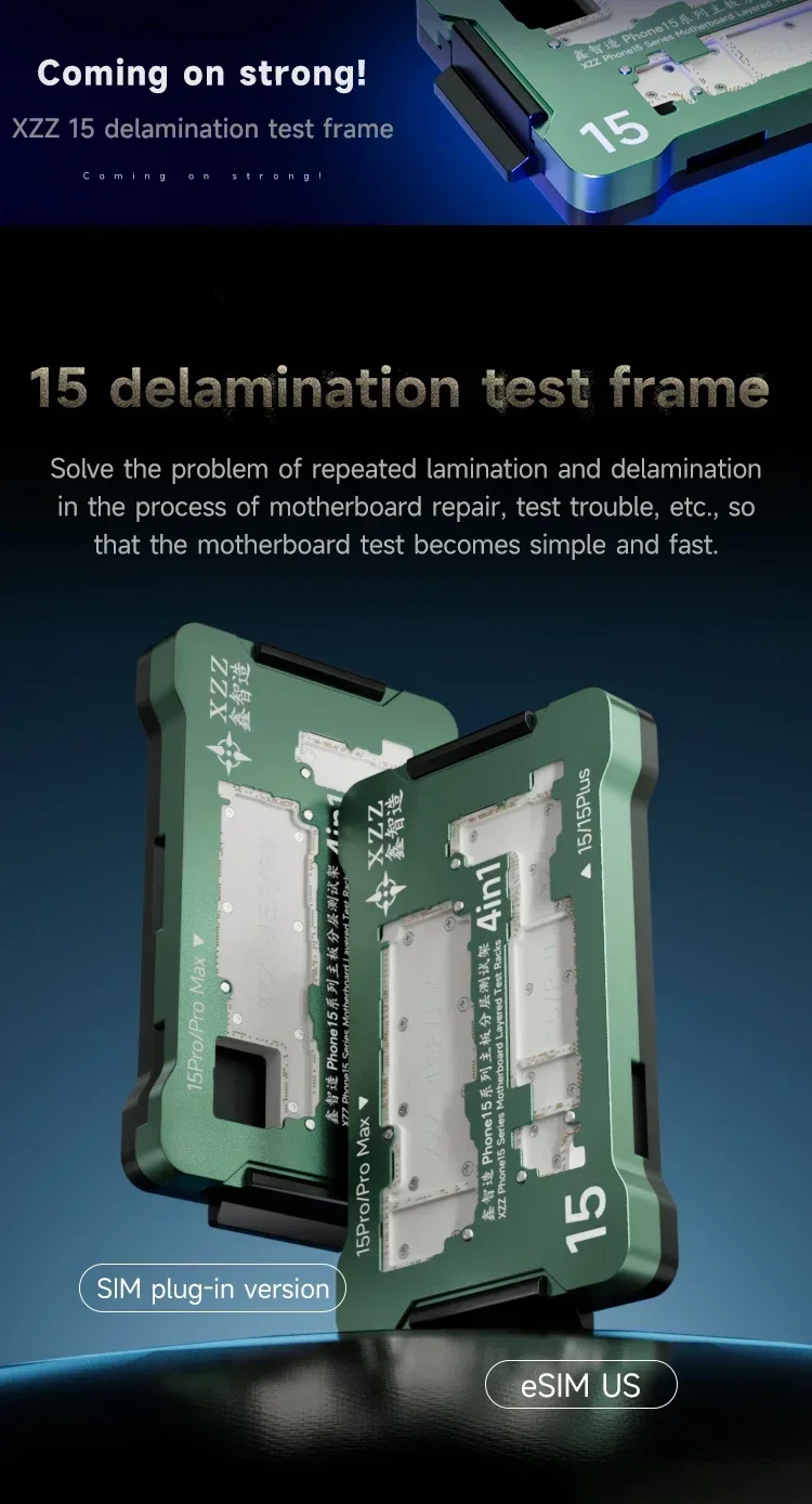 XZZ Motherboard MIddle Frame Function Testing Logic Board Fixture for 15 Plus Pro Max Series Upper and Lower Assembly