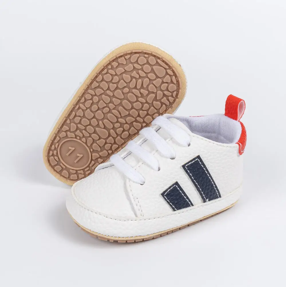 Baby Canvas Sneakers Classic Stripes Casual Baby Boy Girl Shoes Anti-slip Soft First Walkers Infant Baby Unisex Shoes