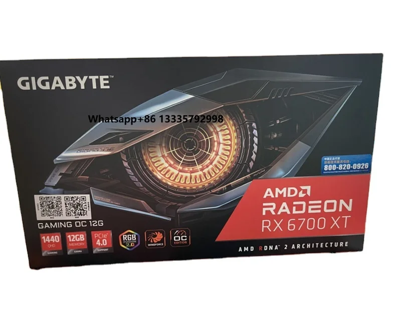 

Graphics Cards RX6700xt 192 Bit 8pin+8pin 16000MHz 6700xt Radeon RX 6700 XT Dual OC 12GB Desktop Computer