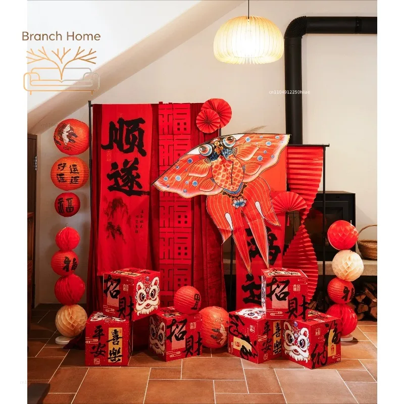 2026 New Year's decorations Spring Festival home living room atmosphere scene arrangement Year of the Horse pendants Chinese New