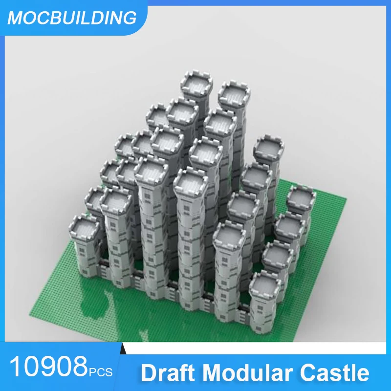 MOC Building Blocks Draft Modular Castle Model DIY Assemble Bricks Architecture Educational Creative Xmas Toys Gifts 10908PCS