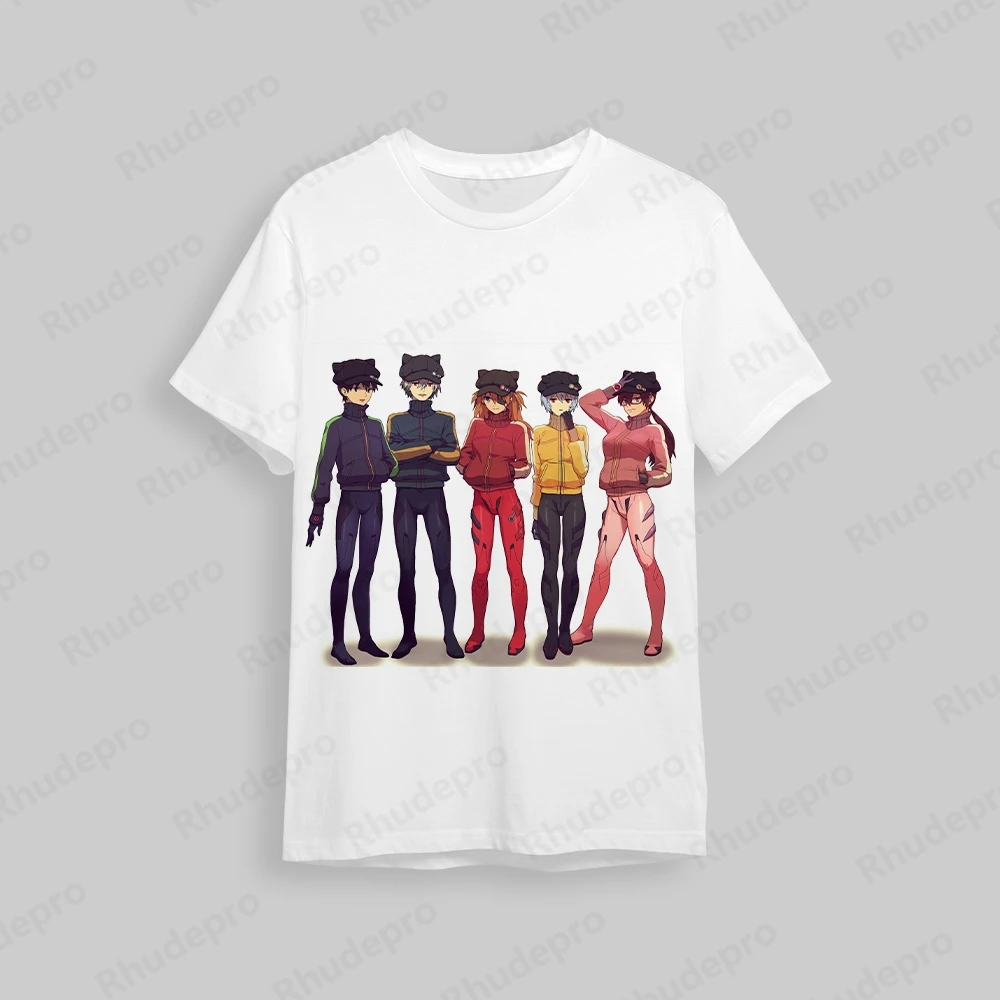 Camisetas masculinas Neon Genesis Evangelion, roupas infantis de anime, Hip Hop, alta qualidade, Y2K, Cosplay Tops, 100 a 5XL, novo