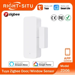 Tuya Zigbee 3.0 Door Sensor Window Sensor Contact Sensor APP Remote Control workwith Yandex SmartLife Zigbee2MQTT ZHA Alexa