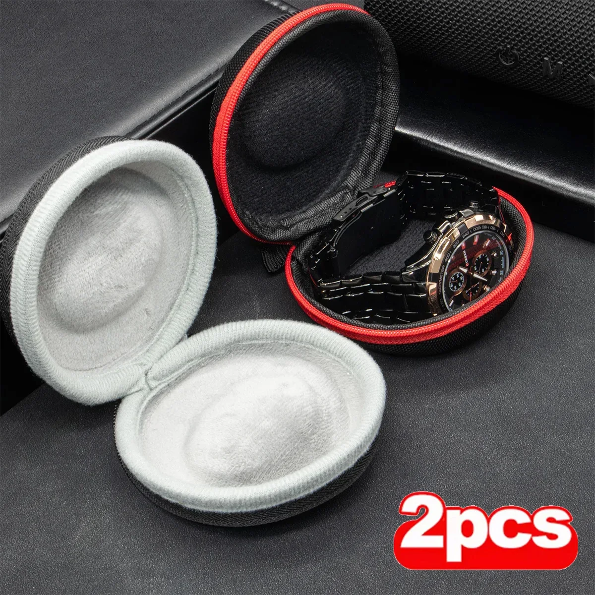 1-2Pcs Travel Case Portable Storage Box For Single Watch Shock And Impact-resistant For Wristwatches Smart Watches