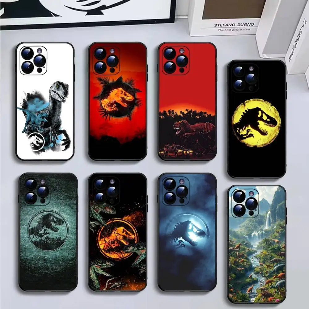 

Hot J-Jurassic Park Phone Case For iPhone17,16,15,14,13,12,11 Plus,Pro Max,Soft Black Cover