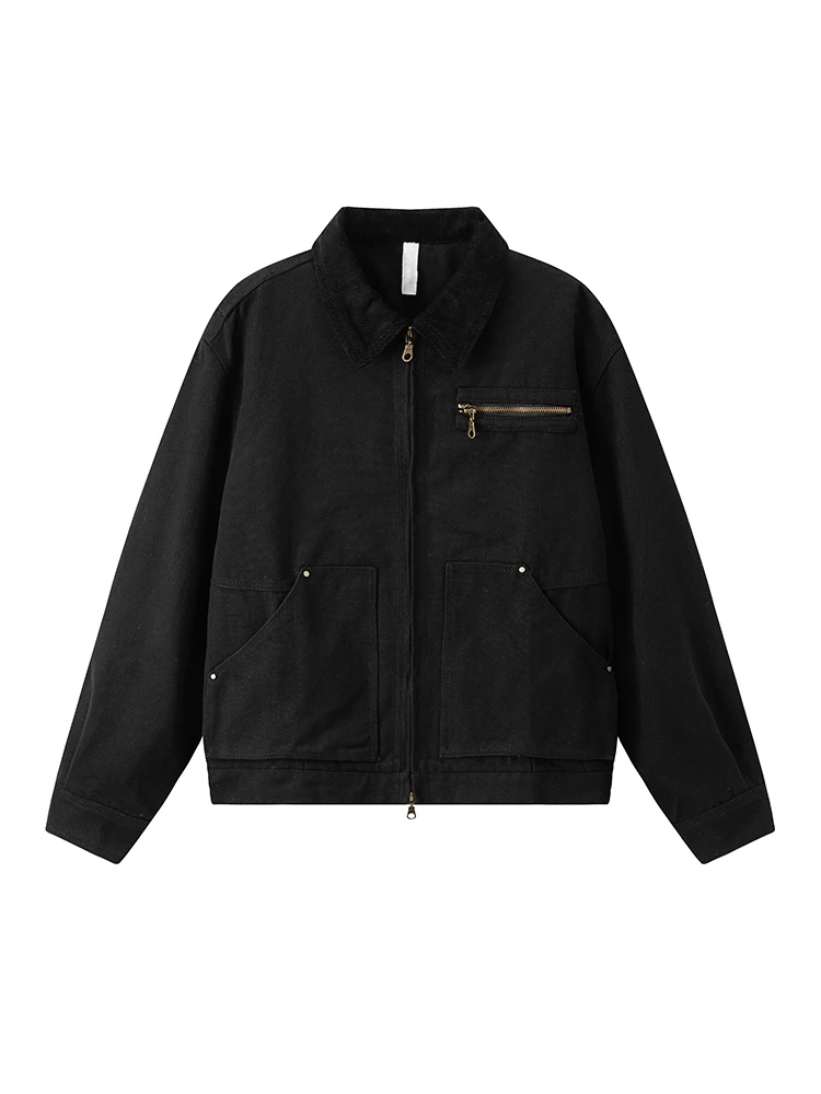 Or Abbigliamento da lavoro Jaet Zipper da uomo Multi-ket Patchwork CleanFit Autunno Trendy Cotone Lungo Sve Capispalla casual per giovani