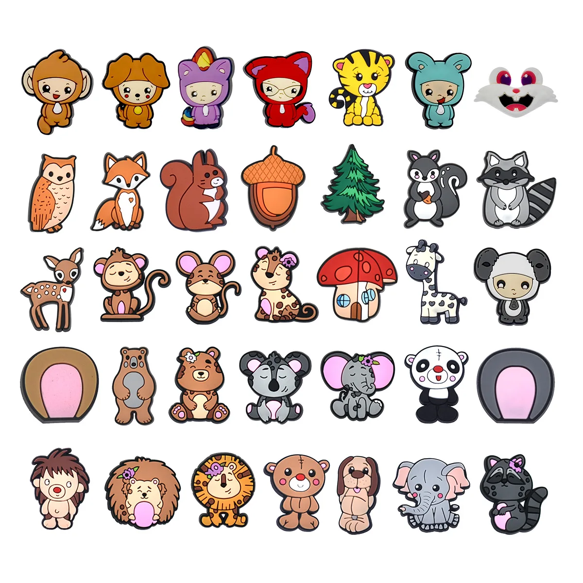 

Jungle animal PVC soft adhesive patch, small cartoon diy accessory, DIY phone case decoration material