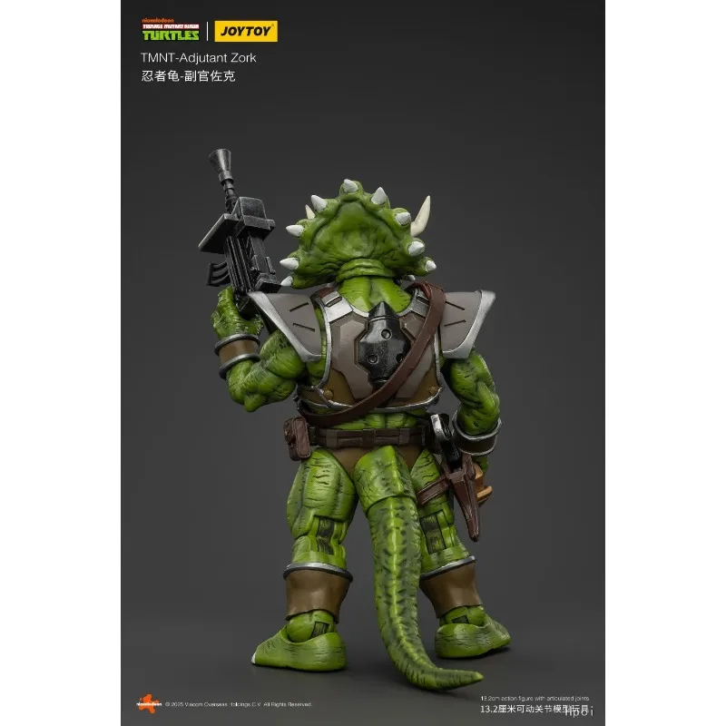 В наличии: Фигурки JOYTOY 1/18 TMNT - Капитан Зоракс, адъютант Зорк, пехотинец Трицератона, коллекционные модели, игрушка.