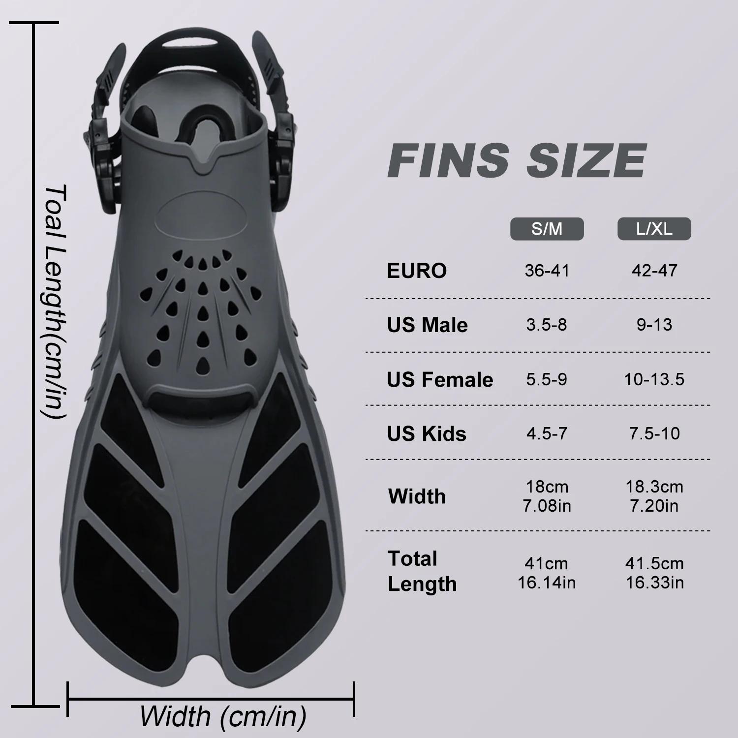 Snorkel Fins Adjustable Buckle - огляд і ціна Swim Fin Short Blade