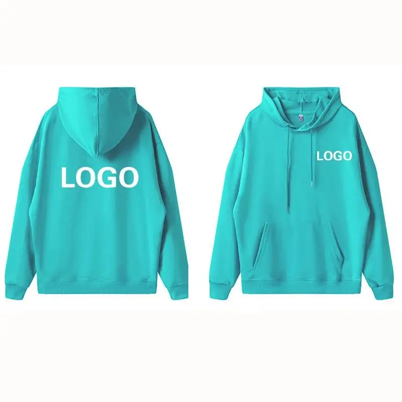 Spring and Autumn Loose Hoodie Men's Customized LOGO Shoulder Pullover Large Team Work Clothes Wholesale