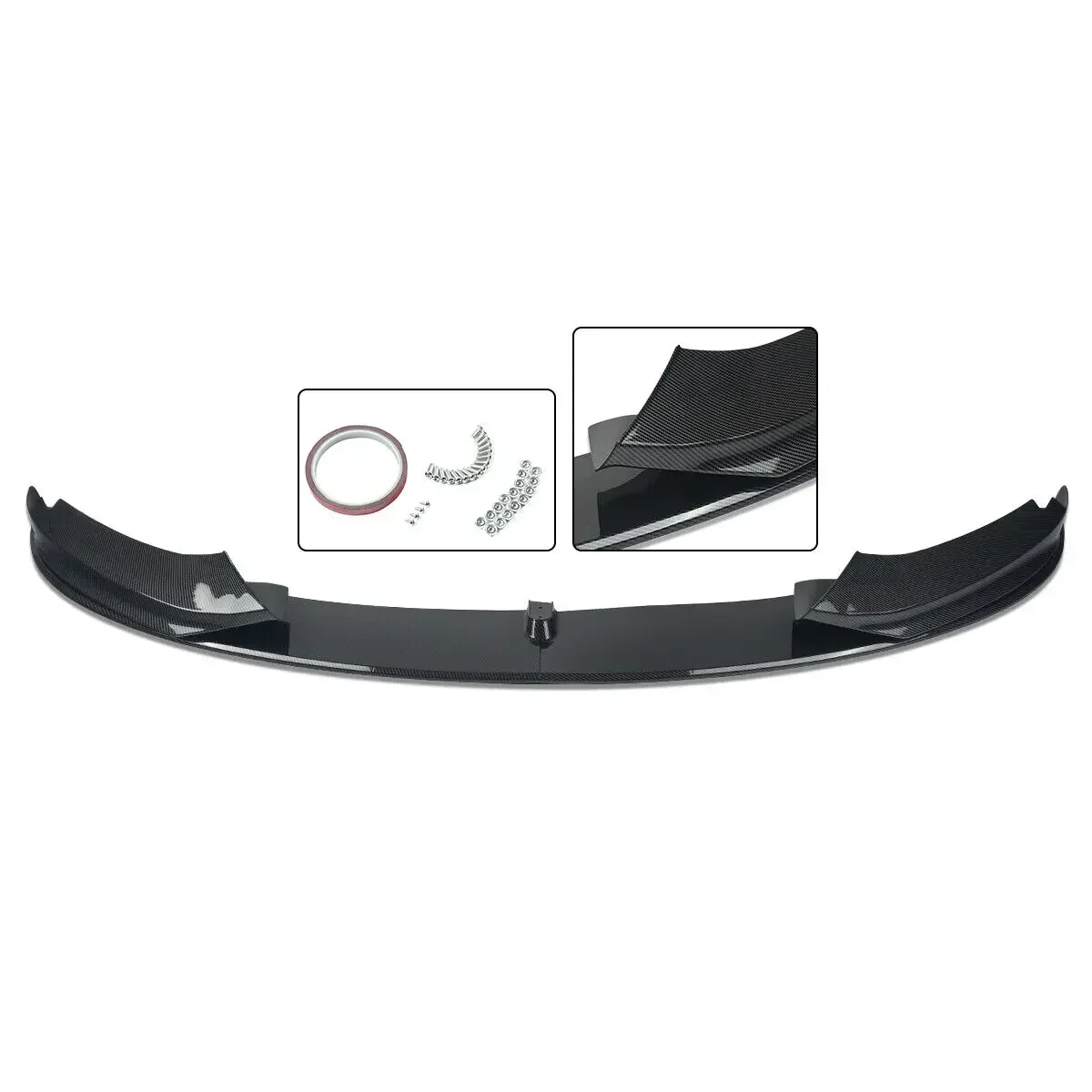 For BMW F32 430i 440i M Tech 2014-2020 Carbon Look ABS Front Bumper Splitter Lip