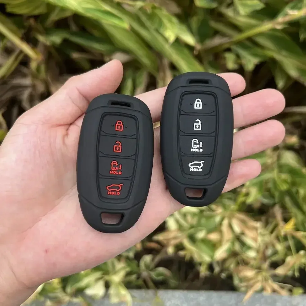 For Hyundai CUSTO 2021 2022 Smart Keyless Go Remote 4 5 Buttons Silicone Car Fob Key Cover Case Protector Keychain Accessories