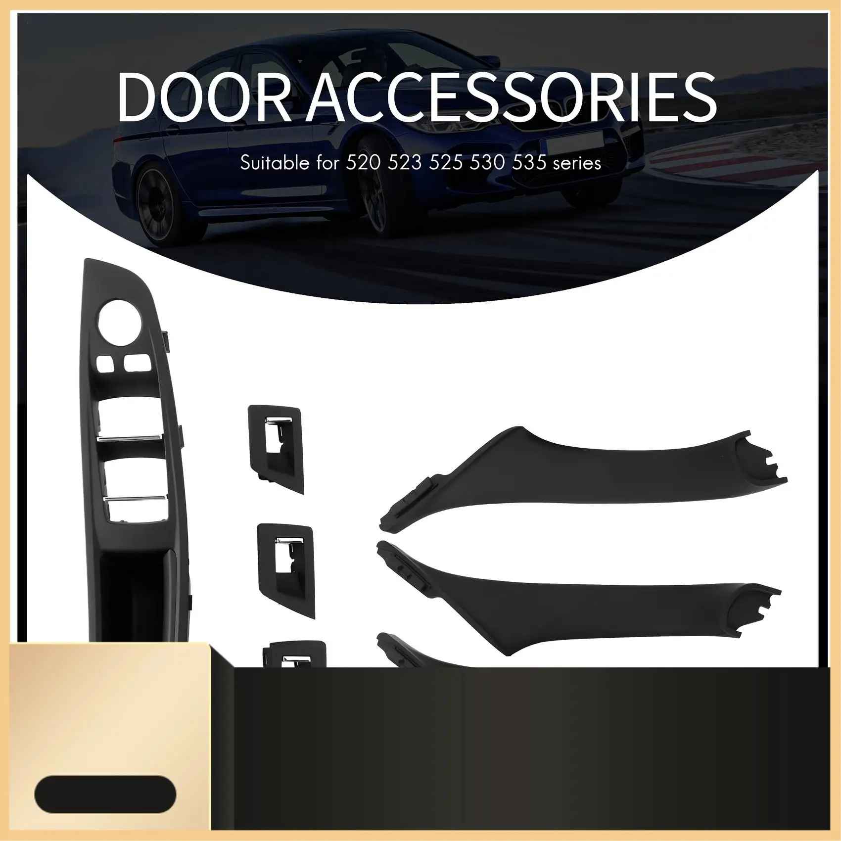 

Left Hand Drive For Bmw 5 Serie F10 F11 520 525 Car Interior Door Handle Inner Door Panel Pull Trim Cover-N30R