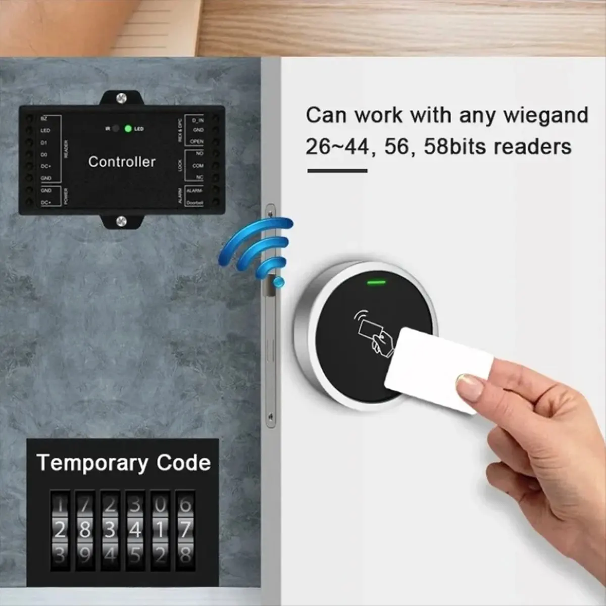 ABJY TUYA Wifi Controller Can Upgrade Common Access Control Generate Random Password View Door Opening Records and Remote