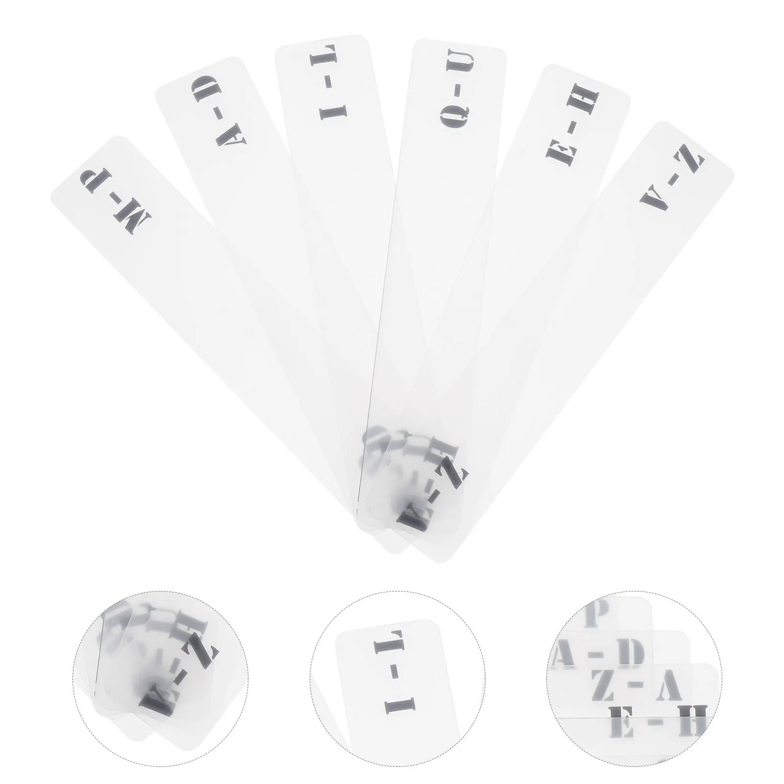 

6Pcs Record Divider Label Clear Acrylic A-Z Horizontal Cd Organizer Card for Shelf Storage Classification Record Dividers