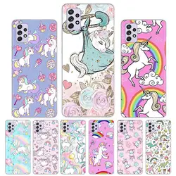 Cute Baby Unicorn Phone Case Cover For Samsung Galaxy A55 A54 A52 A53 A15 A14 A12 A13 A25 A24 A22 A23 A35 A34 A32 A33 A04S A03S
