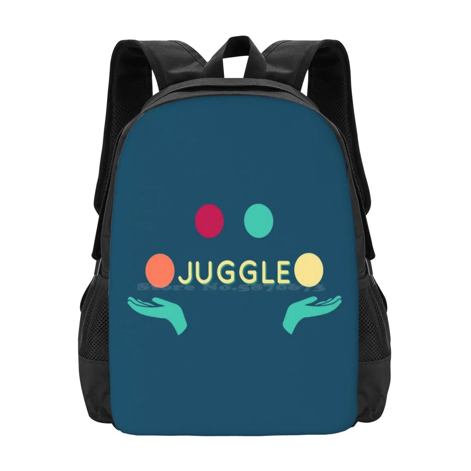 Juggle - Juggling Is A Ball Hot Sale Schoolbag Backpack Fashion Bags Juggle Vector Circus Party Hobby Talent Multi Colored