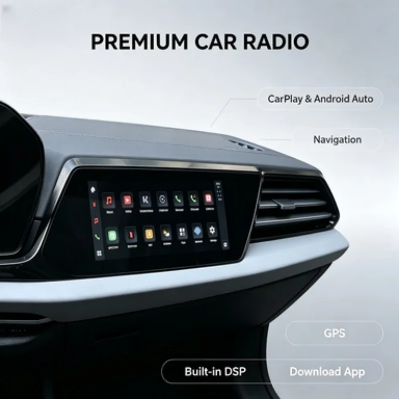11 inch Carplay Android 14 Carplay GPS Navigation For Audi A5 Passenger Seat 2025 Multimedia Player Car Radio Head Unit Auto2026