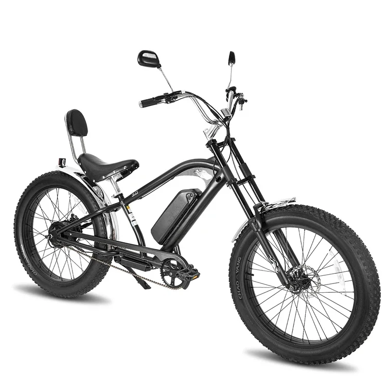 Harley Style 26 Inch Fat Tire Electric Bike 500w E Bike Motorcycle for Adult