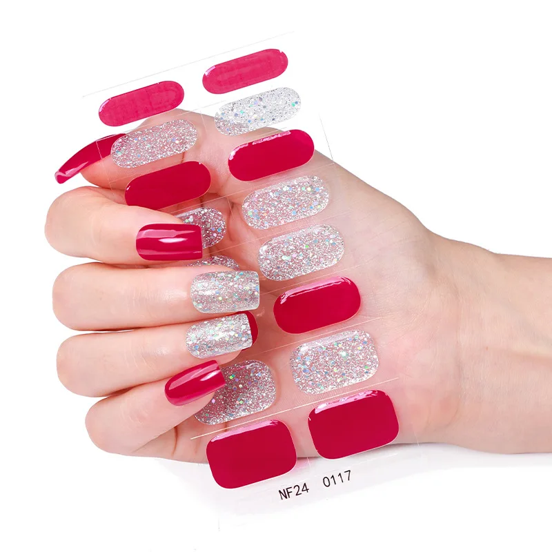 16 نصائح هلام مسمار الفن ملصق البصل الأخضر مسحوق القفز اللون مسمار النفط فيلم الأشعة فوق البنفسجية الإضاءة تصلب شبه علاج مسمار ملصقا #5