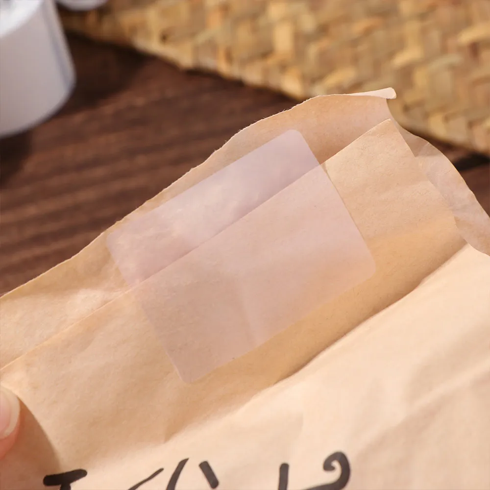 230Pcs Transparent Blank Label Sticker DIY Square/Round Thermal Printing Paper Tear Resistant Anti-Scratch Name Tag Sticker