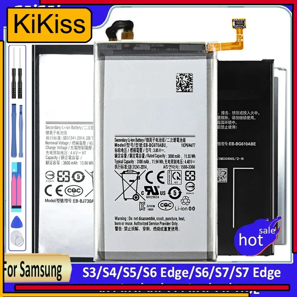 Battery for Samsung Galaxy S10E S9 S8 Plus S5 S3 S4 S7 S6 Edge S8Plus S9Plus S7Edge Mobile Phone Batteries Bateria