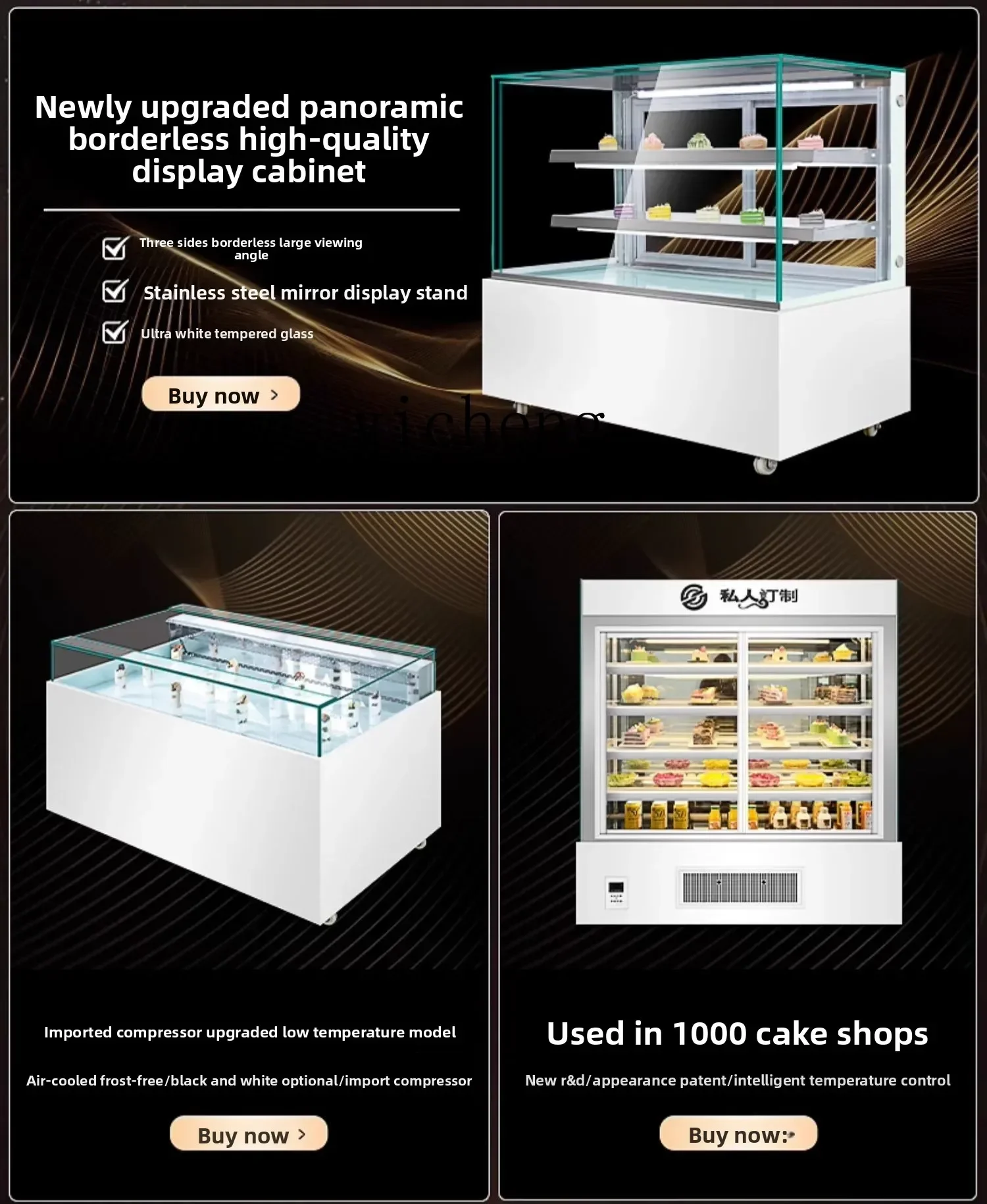 

ZZ Commercial Air-Cooled Bar Beverage Preservation Counter Cake Display Refrigerated Showcase