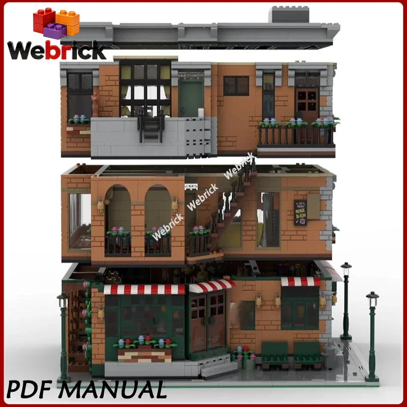 

Exquisite Construction Bricks Kit To Build Central Perk, Nostalgic Coffee Shop Model Great for Fans and Gifts