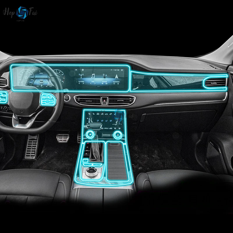 

For Jetour X90 2020-2022 Car Interior Center console Transparent TPU Protective film Anti-scratch Repair film Accessories Refit