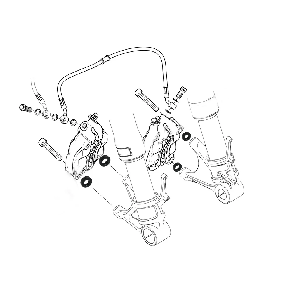 Kit de espaciadores de pinza de freno delantero de aluminio para motocicleta, Ducati Monster 1200 S, 2014-2020, 2021, Multistrada, 1200, 1260 S,