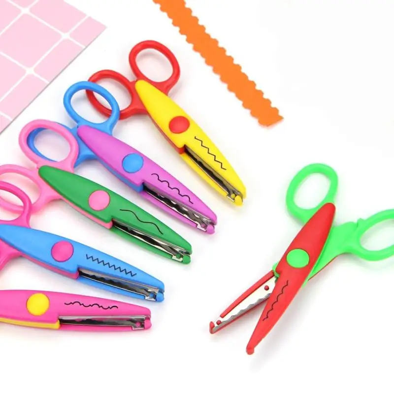 2/3/4Pcs/set Wavy Pattern Paper Cutter DIY Handmade Tools Paper Craft Card Photo Scissors Scissors Kids Gifts Office Supplies