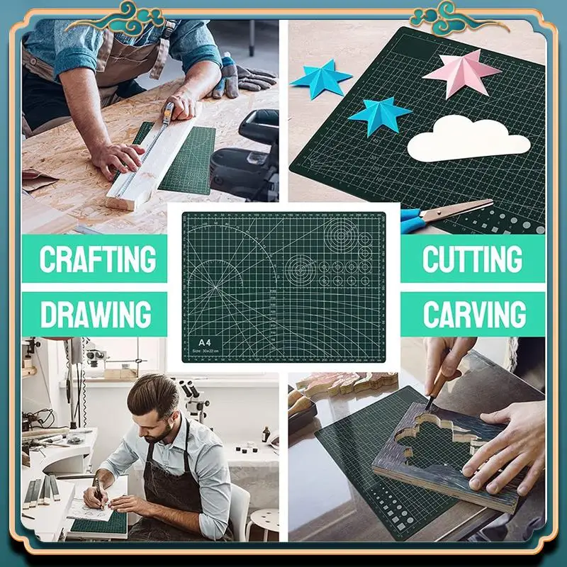 (신규)-그림, 예술, 수제, 공예, 봉제 및 스크랩북용 컵이 있는 실리콘 공예 매트 공예 매트