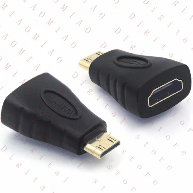 RY  2-Pack HDMI Mini Adapter Gold Plated Mini HDMI to Standard HDMI Connector 4K