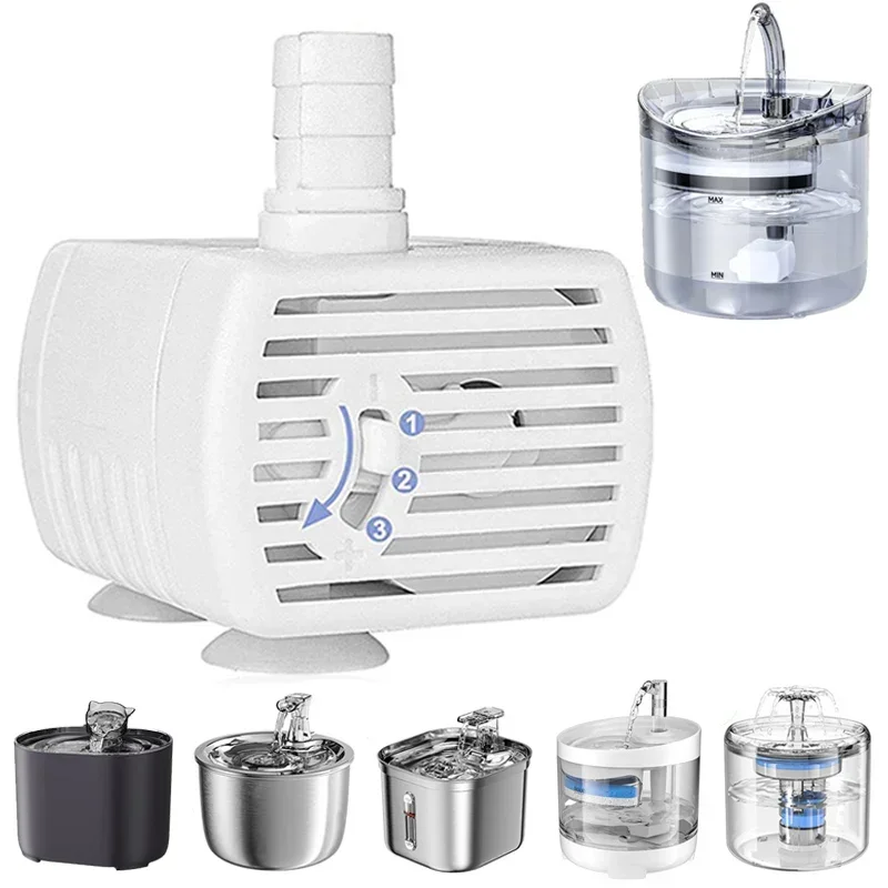 Water Pump Pet Cat Water Dispenser Anti Dry Burning Motor Cat Flower Water Dispenser Water Dispenser Fish Tank Submersible Pump image 6