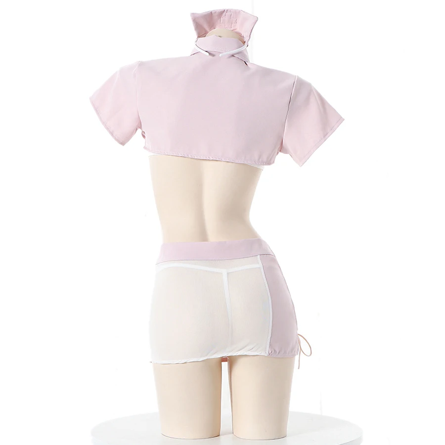 AniLV Sexy Nurse Uniform Lingerie For Women Erotic Costume Anime Pink Sweet Doctor Uniform Cosplay Temperament Pajamas Clothes