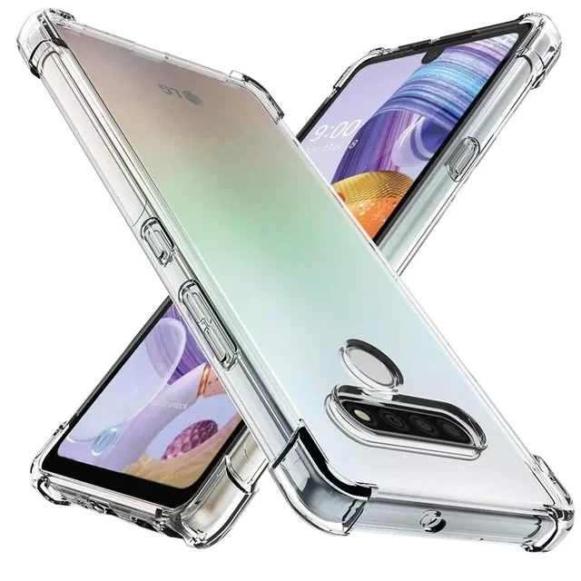 Miękkie, przezroczyste etui na telefon TPU dla LG Stylos 6 5 4 3 V60 ThinQ V50S V50 V40 V30 G8X Wstrząsoodporna poduszka powietrzna Pokrowiec ochronny Coque