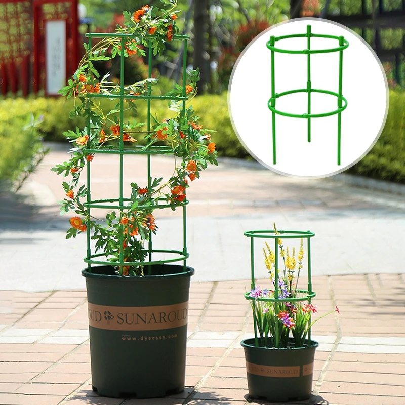 Detachable Plant Support Pile Garden Plastic Flower Stand Cage Grow Fixing Rod Vine Climbing Bracket Stake Holder Bonsai Tools